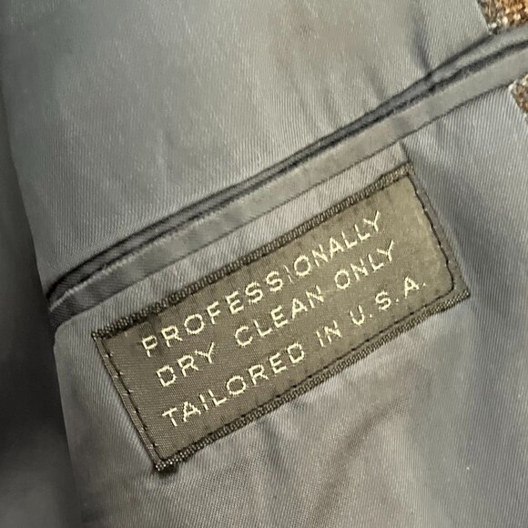 Vintage Christian Dior Monsieur 100% Virgin Wool Lined Plaid Suit Jacket - Picture 12 of 15